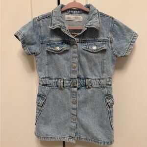 Zara Kids Blue Denim Jacket Dress